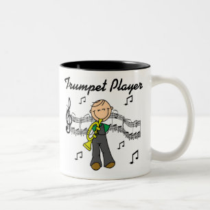 Tasse 2 Couleurs T-shirts et cadeaux Stick Figure Joueur de trompet