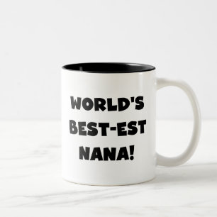 Tasse 2 Couleurs T-shirts noir et blanc du Meilleur-est Nana du