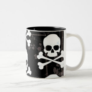 Tasse 2 Couleurs T�tes de mort en vrac (2) -