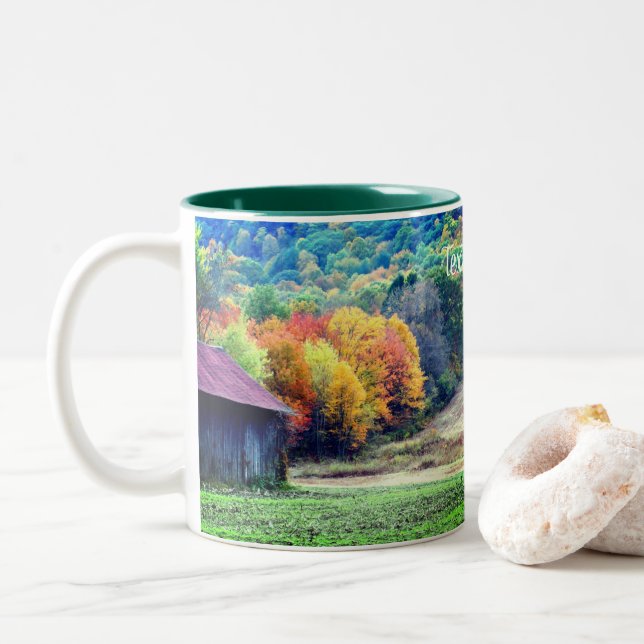 Tasse 2 Couleurs Tabac Grange Chute Foliting Personnalisé (Avec donut)