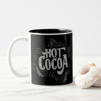 Tableau noir à main de cacao chaud