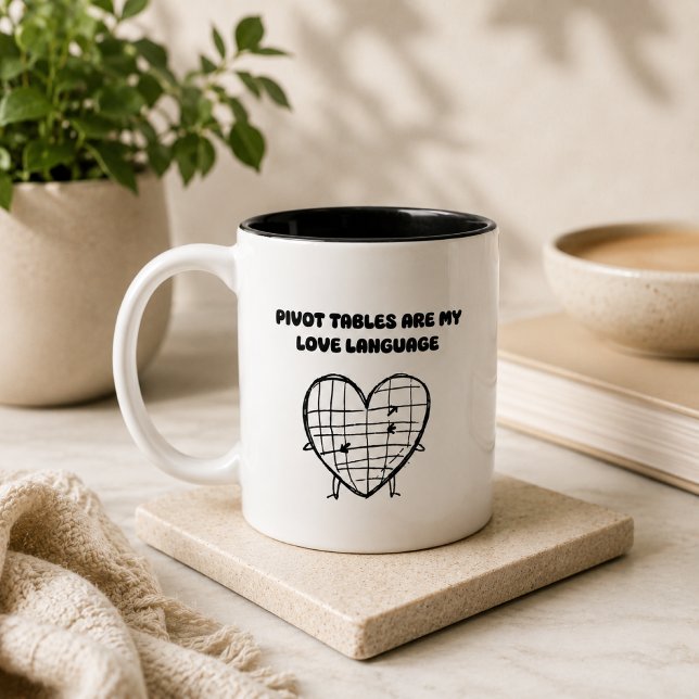Tasse 2 Couleurs Tableaux Croisés Dynamiques Mon Langage de l'Amour (Créateur téléchargé)