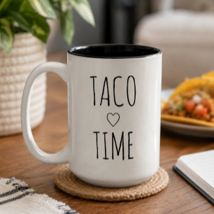 Tasse 2 Couleurs Taco Time   Amusement pour les amateurs de tacos C
