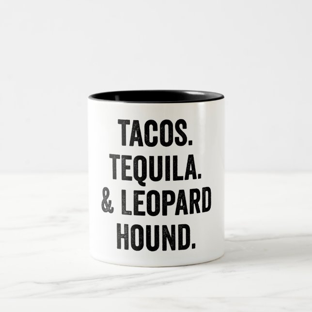 Tasse 2 Couleurs Tacos Tequila Et Leopard Hound (Centre)