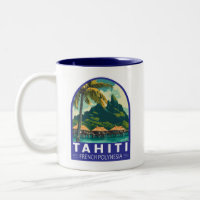 Tahiti Polynésie française Emblème d'art de voyage