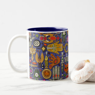 Tasse 2 Couleurs talismans bleu violet