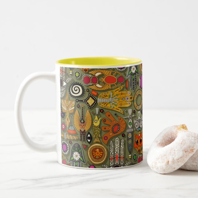 Tasse 2 Couleurs talismans moss (Avec donut)