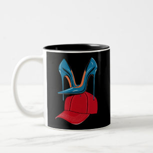 Tasse 2 Couleurs Talons piétinant le chapeau rouge MAGA Élection 20