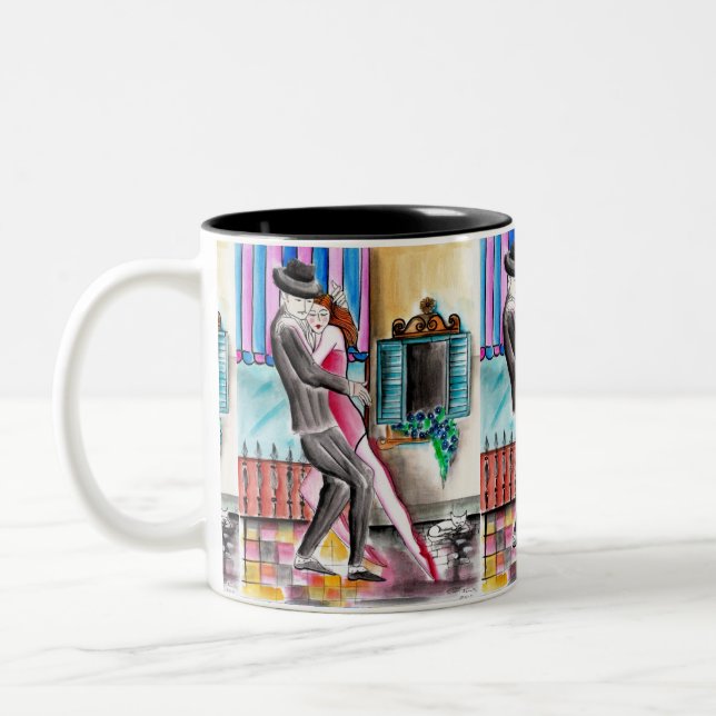 Tasse 2 Couleurs Tango de ronronnement - Ronroneando (Gauche)