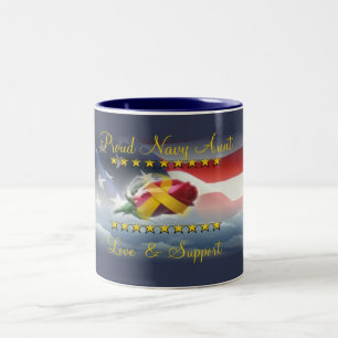 Tasse 2 Couleurs Tante fière de marine