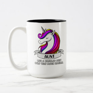 Tasse 2 Couleurs Tante magique de licorne