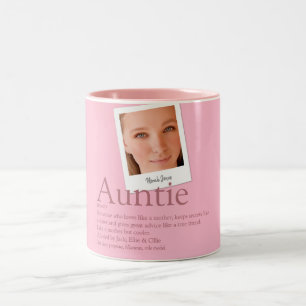 Tasse 2 Couleurs Tante Tatie Définition Photo Moderne Fun Rose