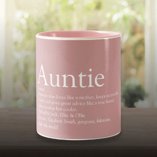 Tasse 2 Couleurs Tante Tatie Définition Rose Poussiéreuse Rose