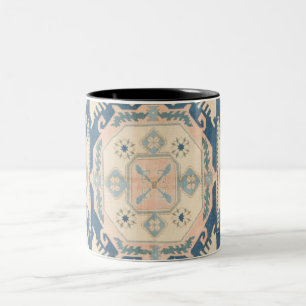 Tasse 2 Couleurs Tapis Kilim Antique Oriental Beau