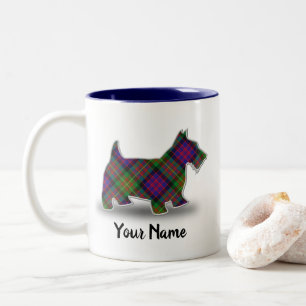 Tasse 2 Couleurs Tartan du clan écossais Carnegie Scottish Terrier