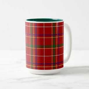 Tasse 2 Couleurs Tartan rouge coloré