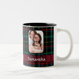 Tasse 2 Couleurs Tartan rouge et vert