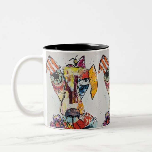 Tasse 2 Couleurs Tasse 11oz Chien de Couleurs Multiples (Gauche)