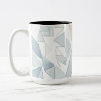 Tasse 2 Couleurs "Tasse géométrique neutre à aquarelle abstraite"