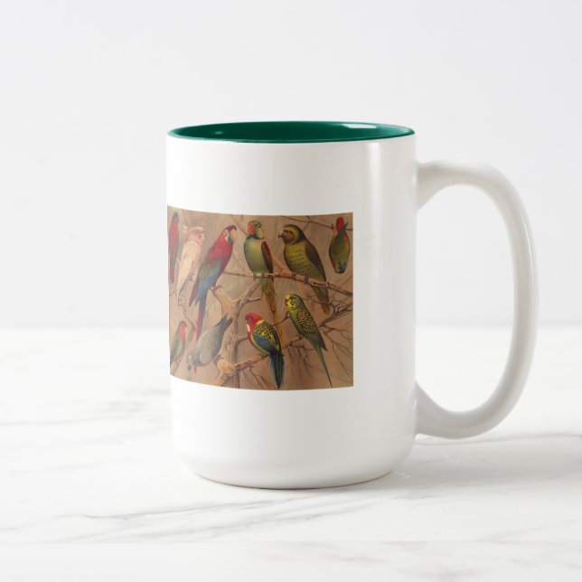Tasse 2 Couleurs Tasse, perroquets en abondance (Droit)