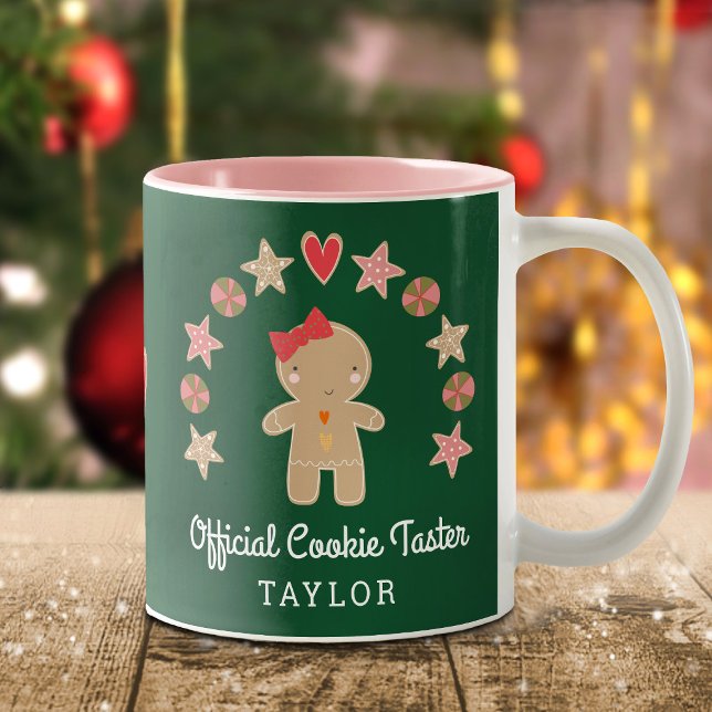 Tasse 2 Couleurs Tasteur de Biscuits de Noël au Gingembre Officiel (Créateur téléchargé)