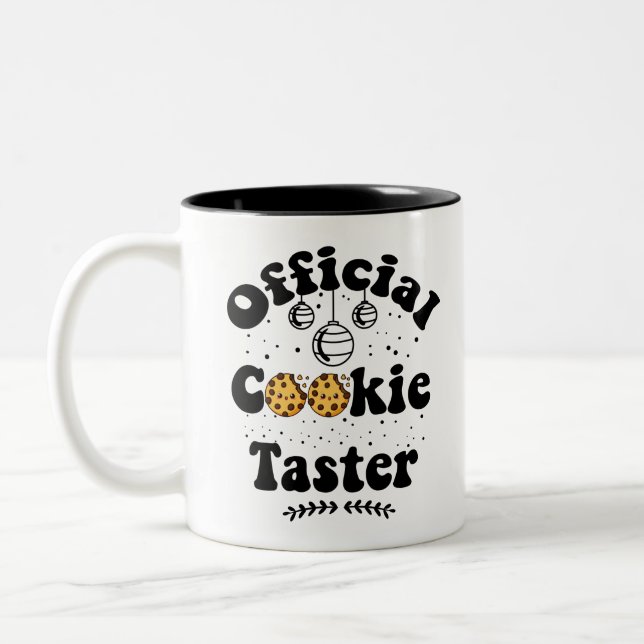Tasse 2 Couleurs Tasteur de biscuits officiel Amoureux des biscuits (Gauche)
