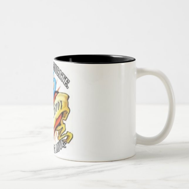 Tasse 2 Couleurs tatoo de coeur d'autisme (Droit)