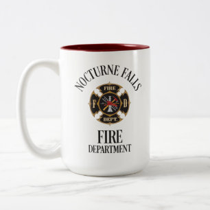 Tasse 2 Couleurs Taupe du service d'incendie de Nocturne Falls