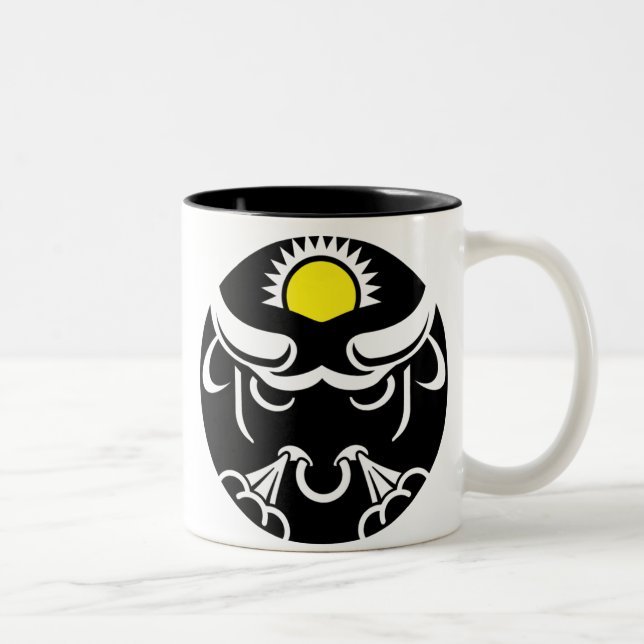Tasse 2 Couleurs Taureau graphique avec soleil (Droit)