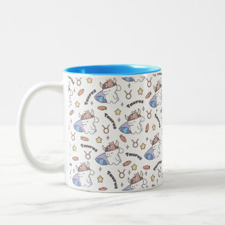 Tasse 2 Couleurs Taurus Zodiac sciage - Sleepy Bunny Motif