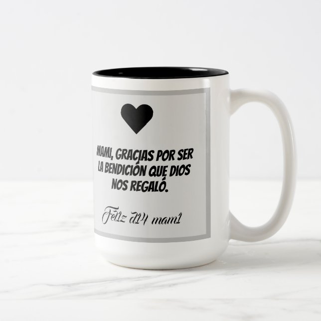 Tasse 2 Couleurs Taza dia de la madre (Droit)