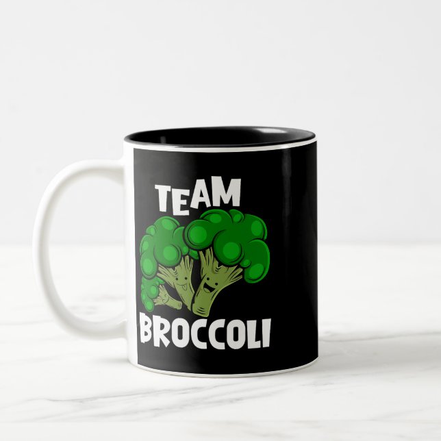 Tasse 2 Couleurs Team Broccoli Vegetarian Vegetarian Vegetarian Lov (Gauche)