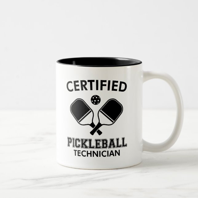 Tasse 2 Couleurs Technicien certifié en Pickleball (Droit)