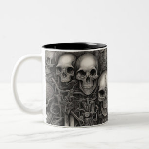Tasse 2 Couleurs Techno crânes 004