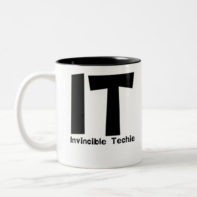 Tasse 2 Couleurs Technologies Informatiques Invincibles. (Gauche)