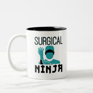 Tasse 2 Couleurs Technologue en chirurgie Ninja Scrub Tech