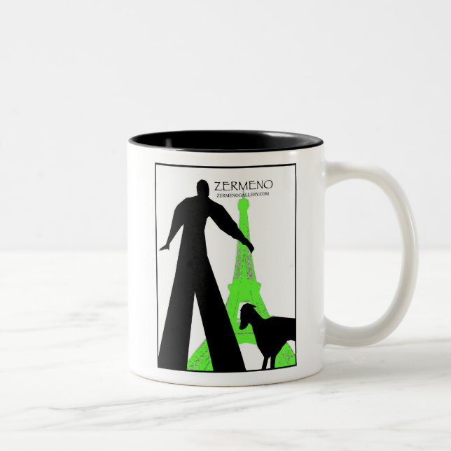 Tasse 2 Couleurs "Teckel à Paris" de ZermenoGallery.com (Droit)