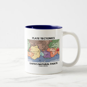 Tasse 2 Couleurs Tectonique des plaques Les défauts naturels de la 