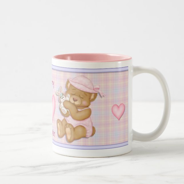 Tasse 2 Couleurs Teddy Girl - Pâques (Droit)