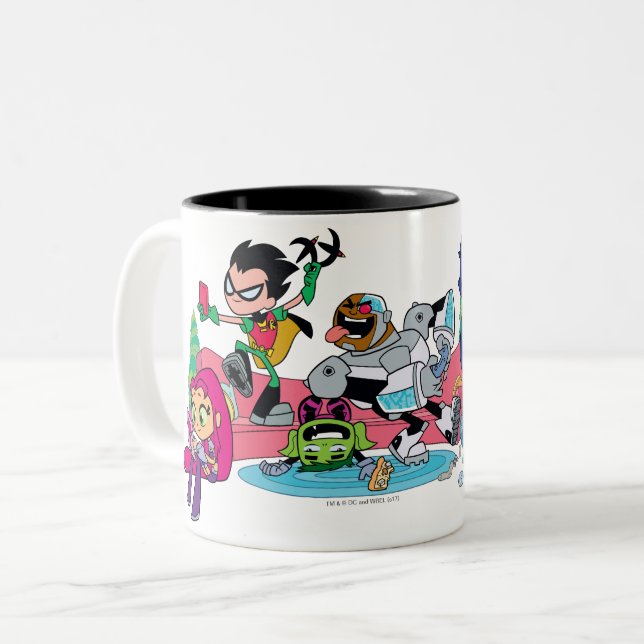 Tasse 2 Couleurs Teen Titans Go! | Tentacled Monster Approaches (Devant gauche)