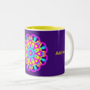 Tasse 2 Couleurs Teinture pourpre, rose et jaune