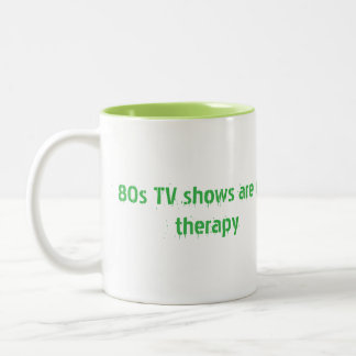 Tasse 2 Couleurs télévision des années 80 Amour nostalgie thérapie
