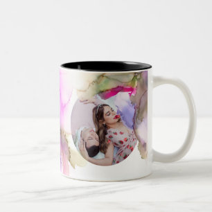 Tasse 2 Couleurs Tendance Aquarelle photo cadeau Moody
