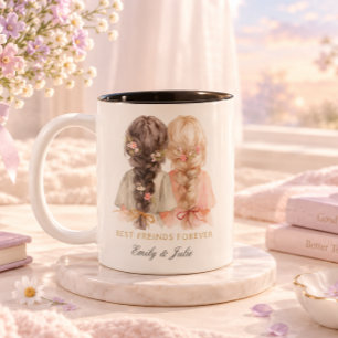 Tasse 2 Couleurs Tendance Moderne Chic Meilleures Amies Meilleure A