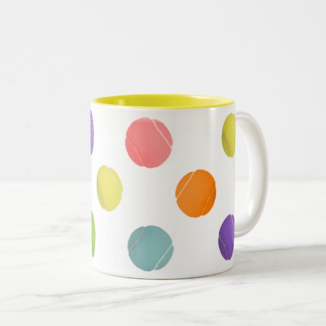 Tasse 2 Couleurs Tennis Créatif (Devant droit)