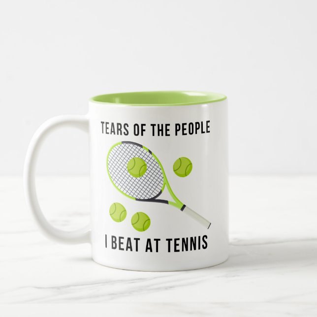 Tasse 2 Couleurs Tennis drôle (Gauche)