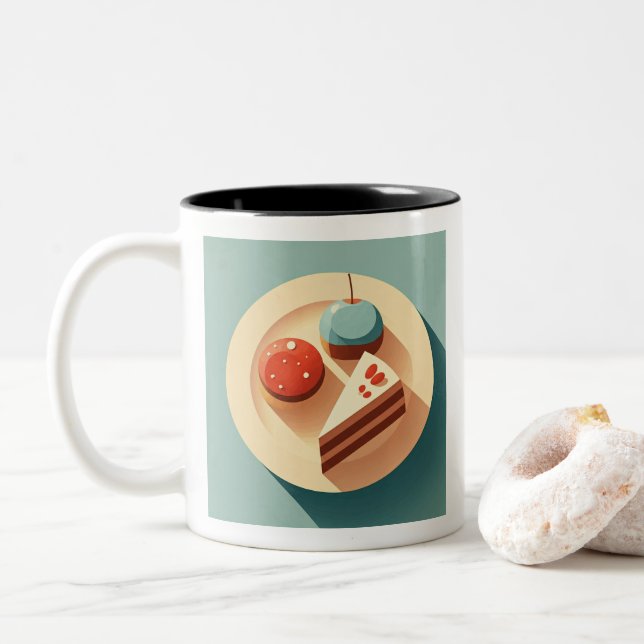 Tasse 2 Couleurs Tentation Sucrée (Avec donut)
