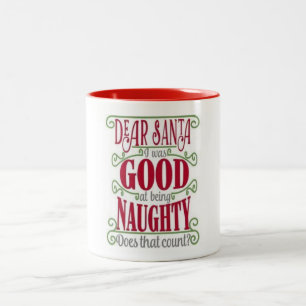 TASSE 2 COULEURS *TENTÉE DE FAIRE DES BÊTISES* NOËL