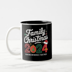 Tasse 2 Couleurs Tenue assortie de Noël en famille 2024 Squad Xmas 