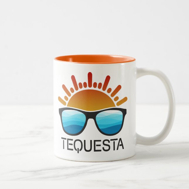 Tasse 2 Couleurs Tequesta Florida Lunettes de soleil (Droit)